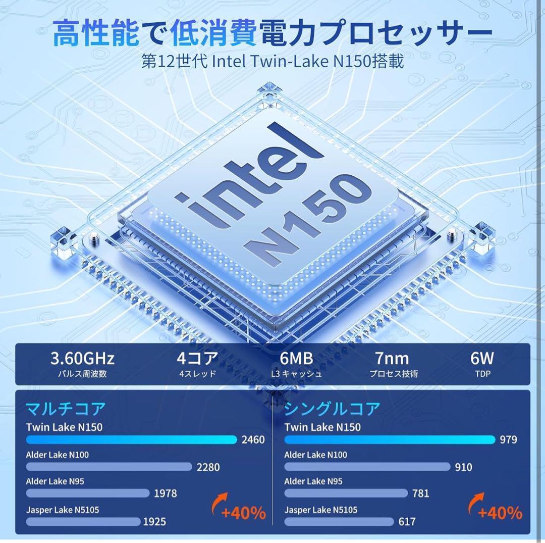 【ミニpc N150 2025年初登場】ACEMAGIC ミニ PC Intel