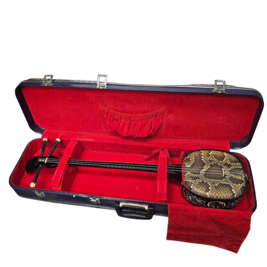 ビンテージ　三味線本体 蛇味線 ケース付き