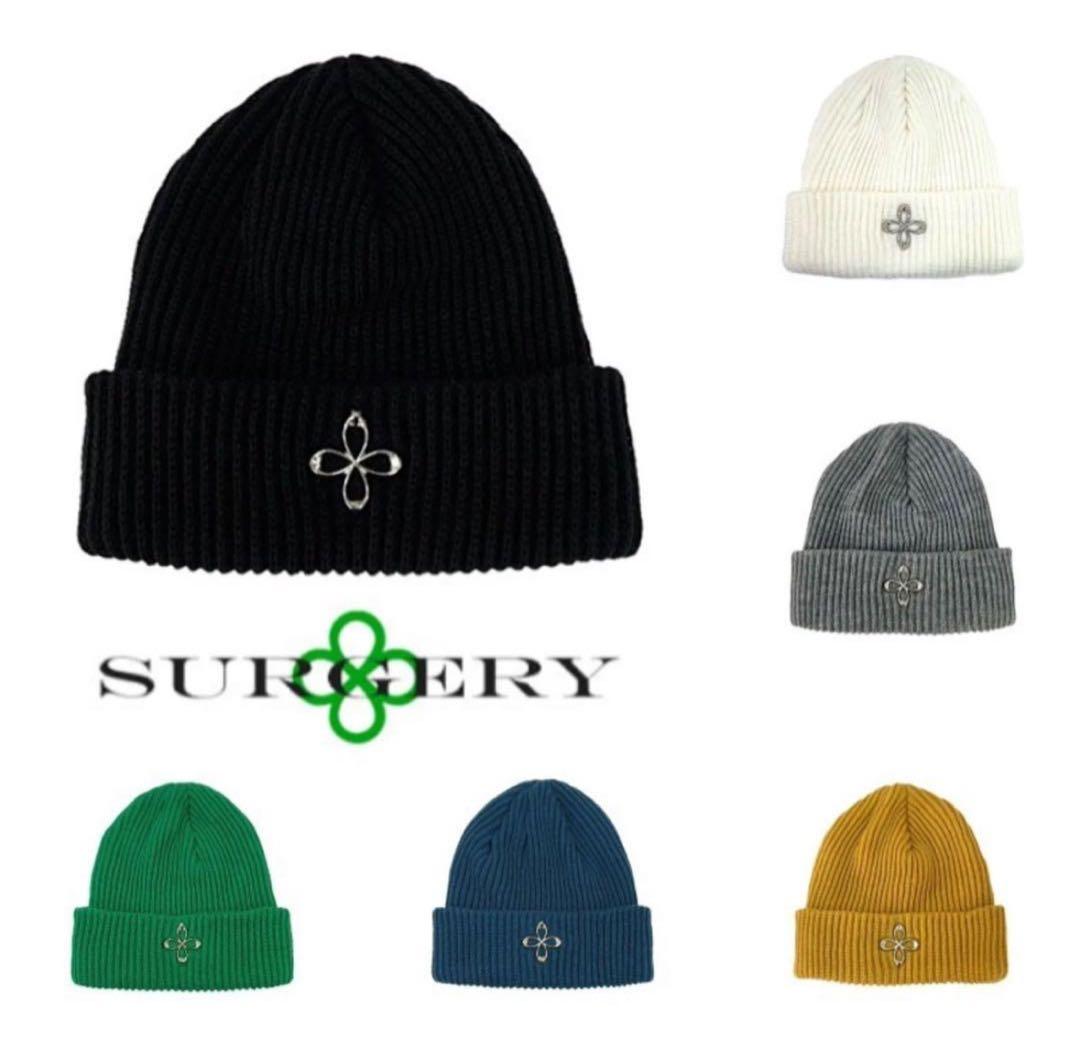 即発送可能◎ SURGERY 正規品ホワイトニット帽