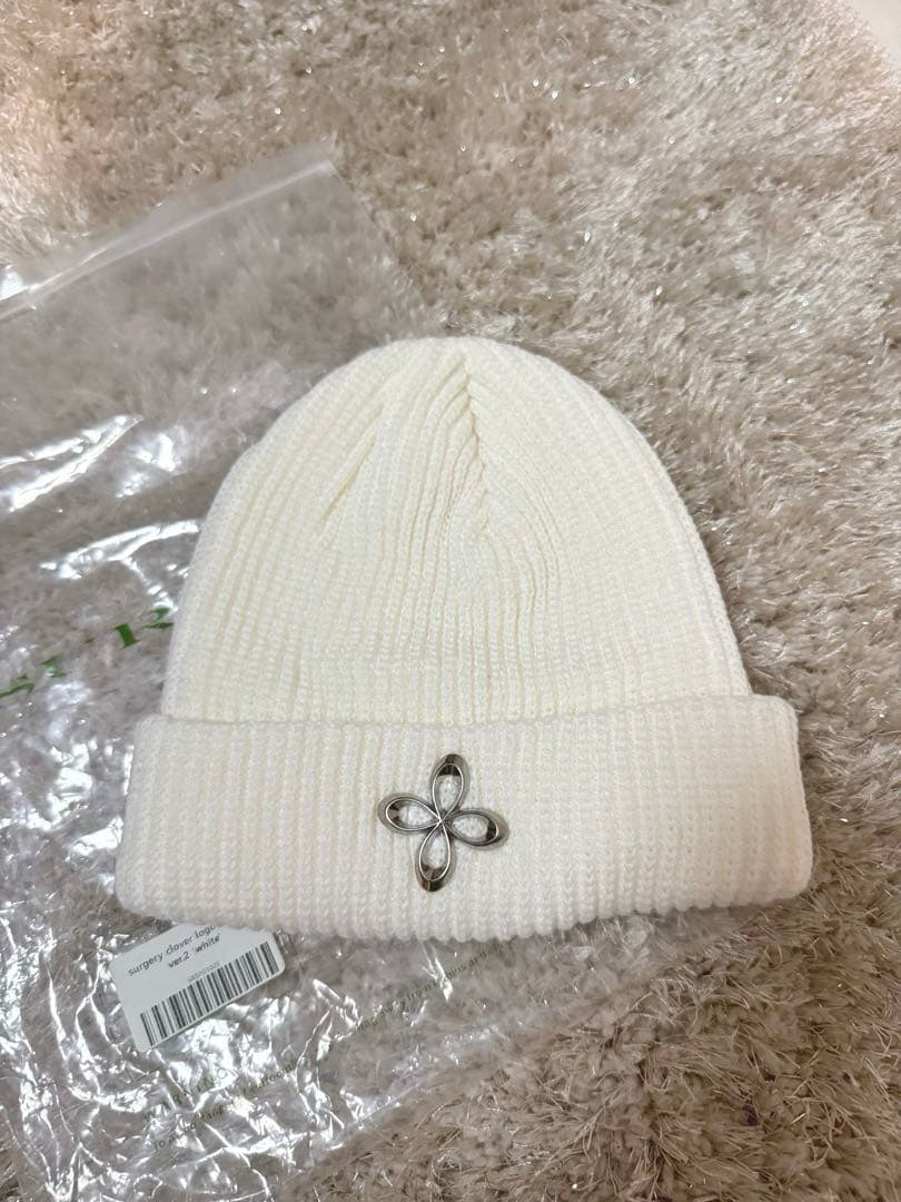 即発送可能◎ SURGERY 正規品ホワイトニット帽