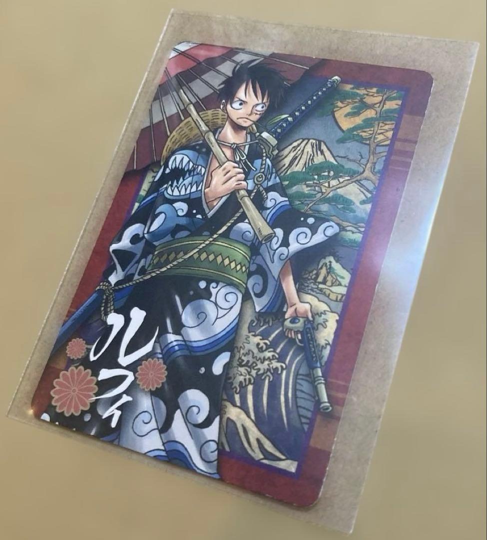 【希少】ワンピース キャラメルポップコーン 5th カード ルフィ 013 和装