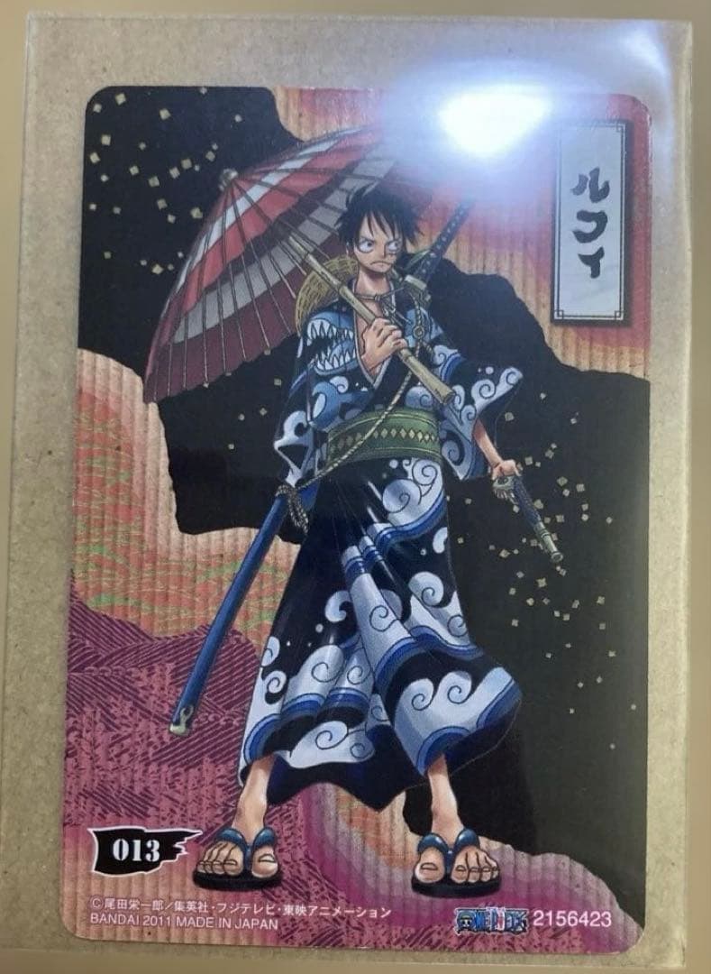 【希少】ワンピース キャラメルポップコーン 5th カード ルフィ 013 和装