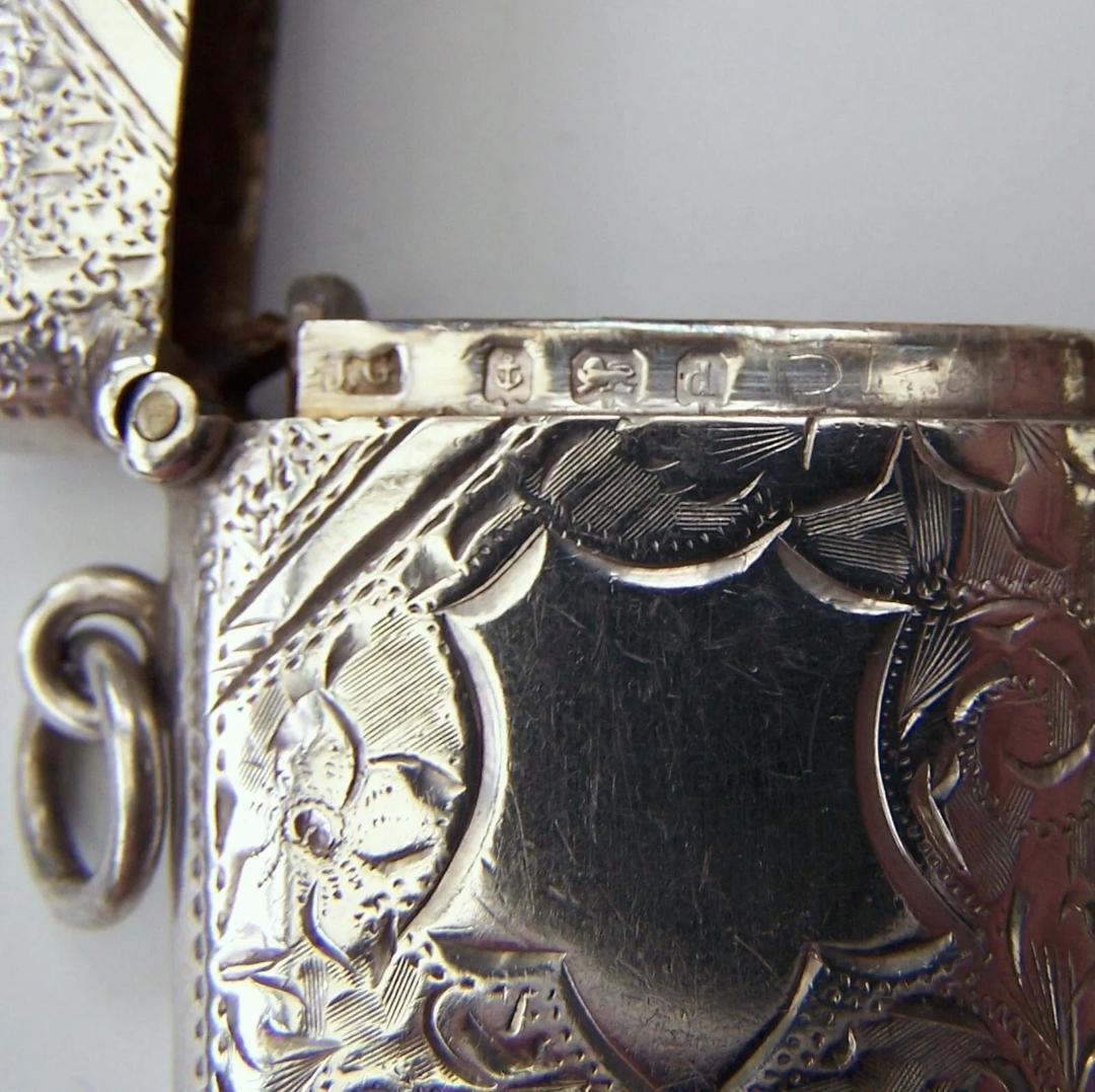 1903年 スターリングシルバー マッチケース J. Gloster 純銀