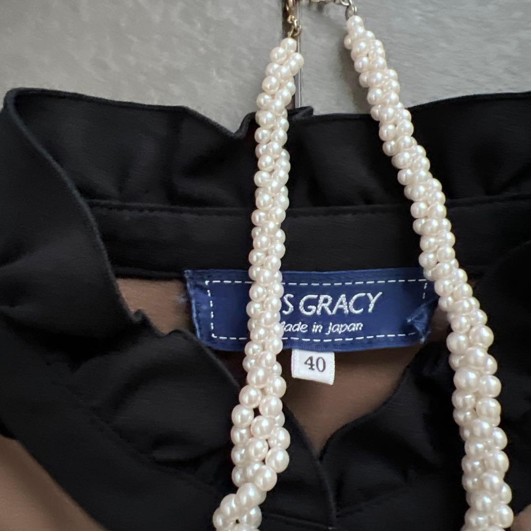 定価3万円　極美品✨エムズグレイシー　フリルドットブラウス