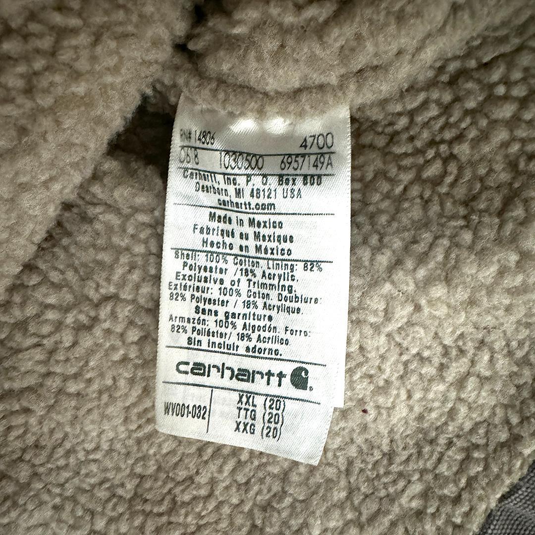 【古着】carhartt(カーハート)ダック地 裏ボアベスト XXL