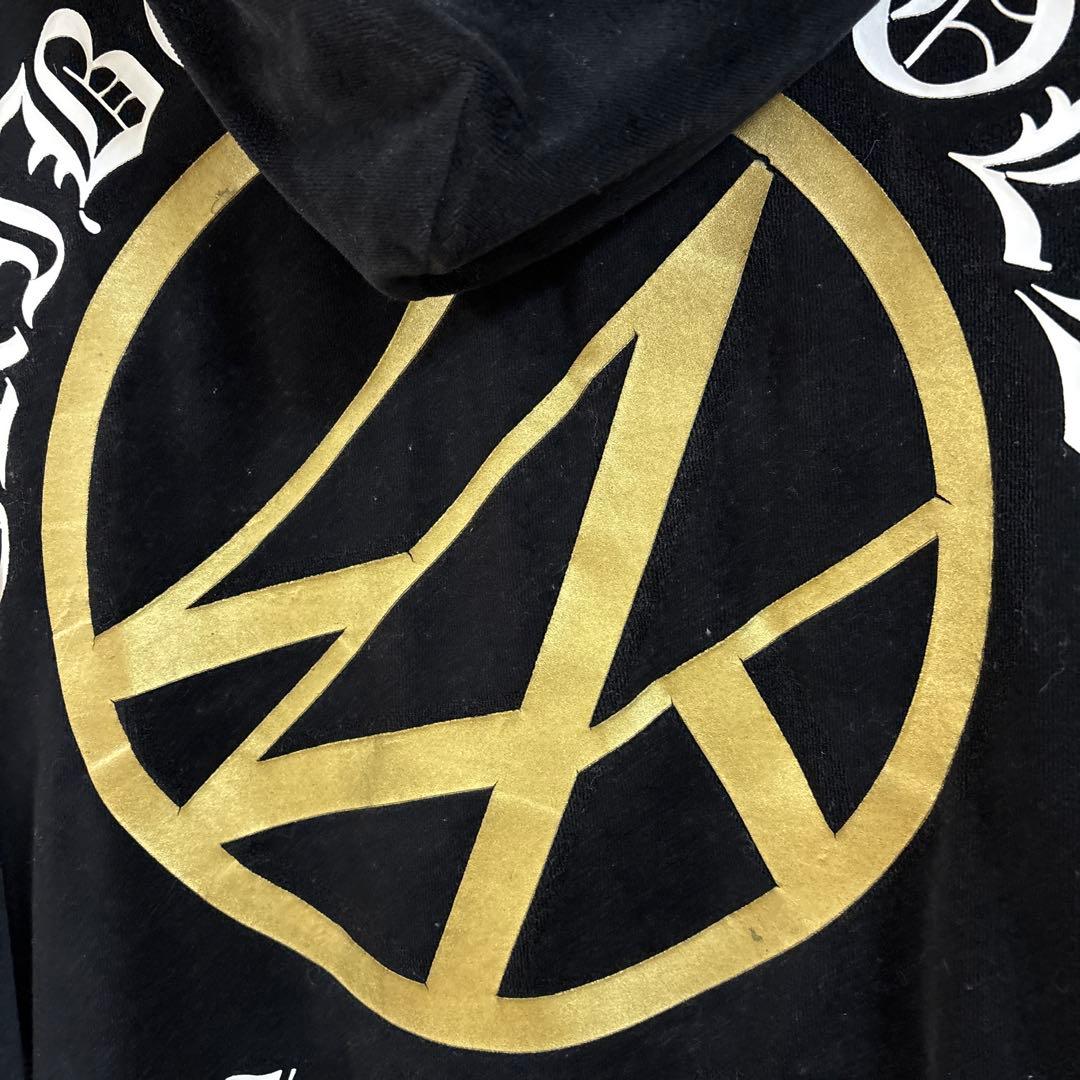 24karats ベロアスウェット上下　セットアップ ジップアップパーカー M