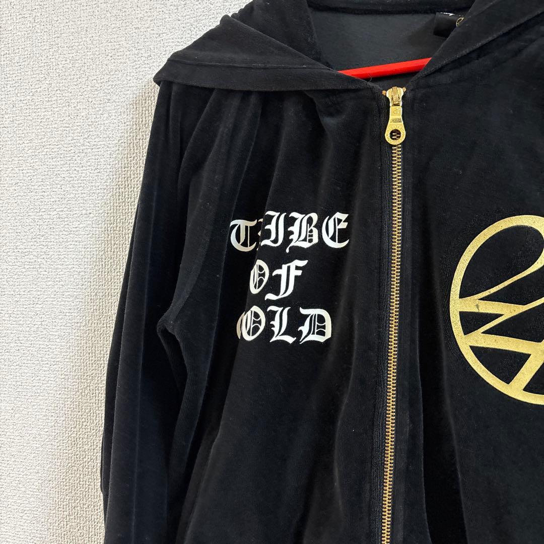 24karats ベロアスウェット上下　セットアップ ジップアップパーカー M