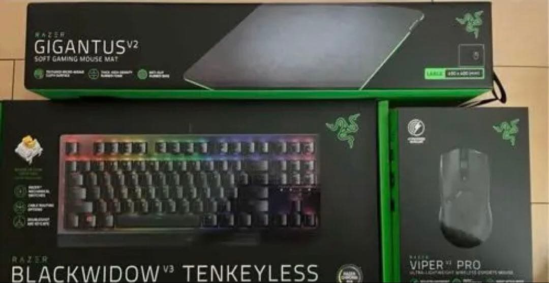 【新品】Razer 3点セット ゲーミングキーボード マウス マウスパッド