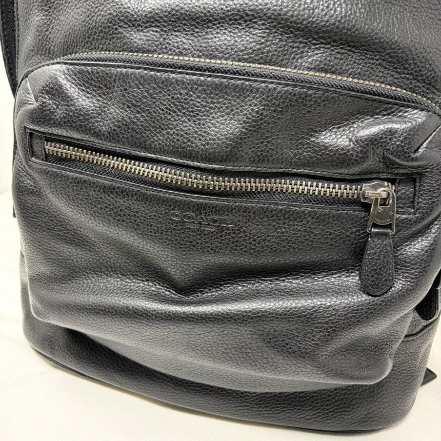 COACH コーチ レザー リュック 黒 2854 ペブル メンズ 通勤バッグ