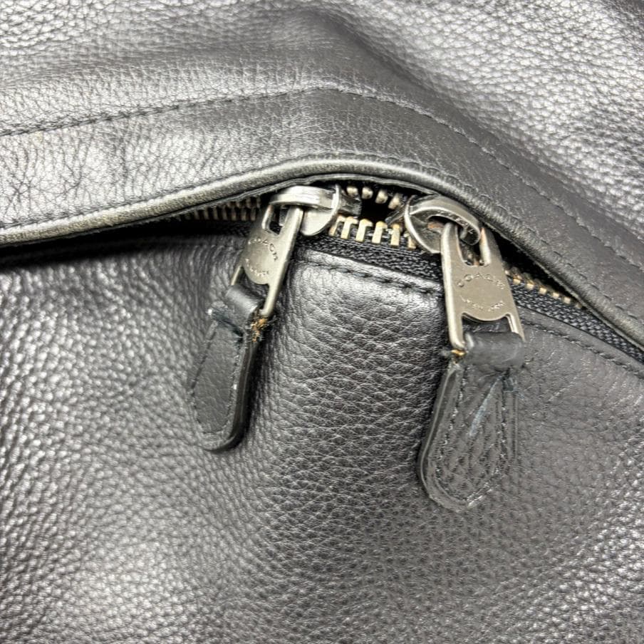 COACH コーチ レザー リュック 黒 2854 ペブル メンズ 通勤バッグ