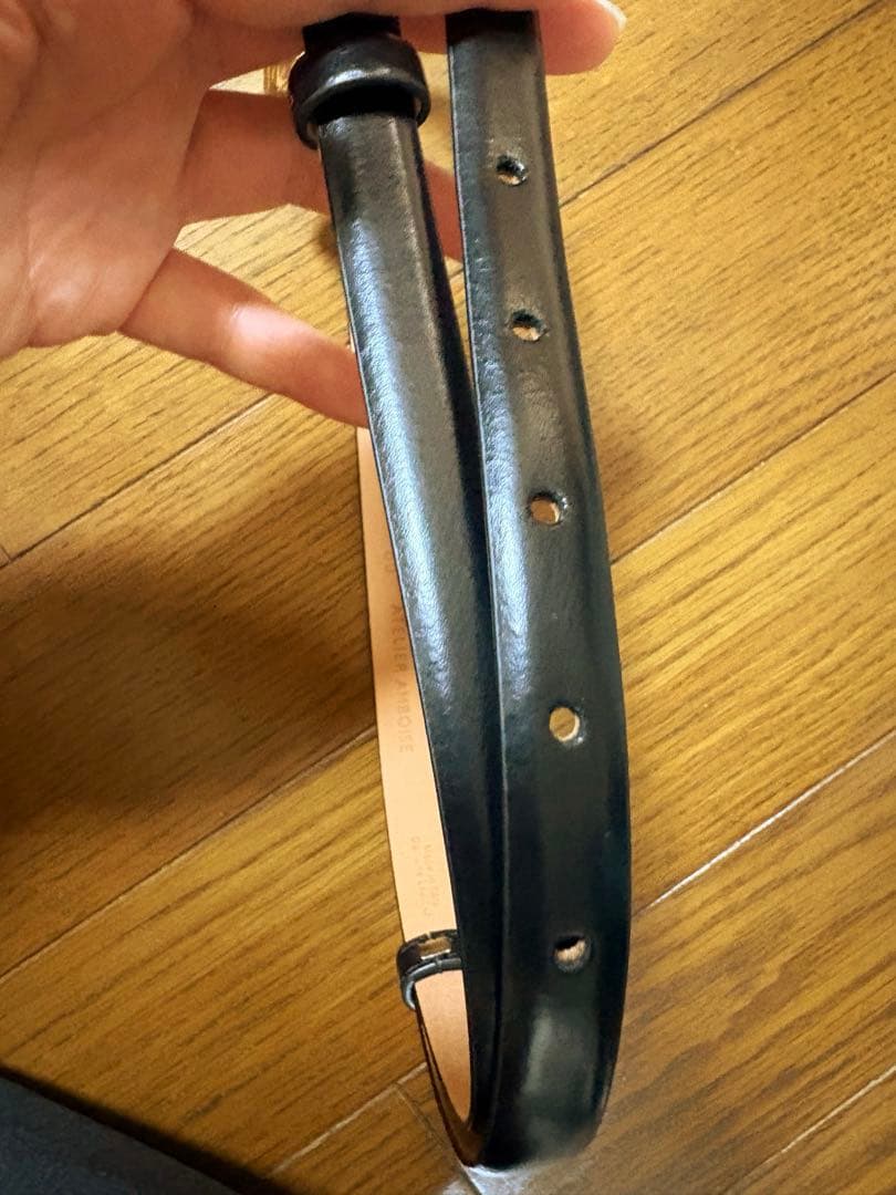 【新品未使用】アトリエアンボワーズ ベルト　ブラック　フリーサイズ