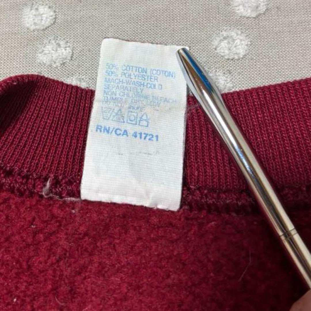 レア 80s VANS スウェット USA製 DISCUS バーガンディ L