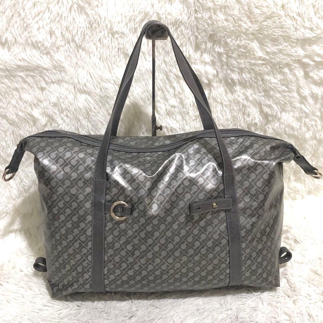 新品同様✨ゲラルディーニ　 ボストンバッグ　 大容量　ソフティ　 グレー系