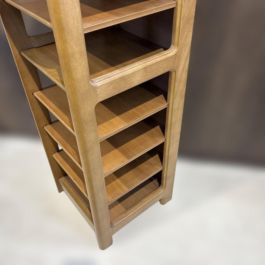 カリモク　天然木　6段スリッパラック