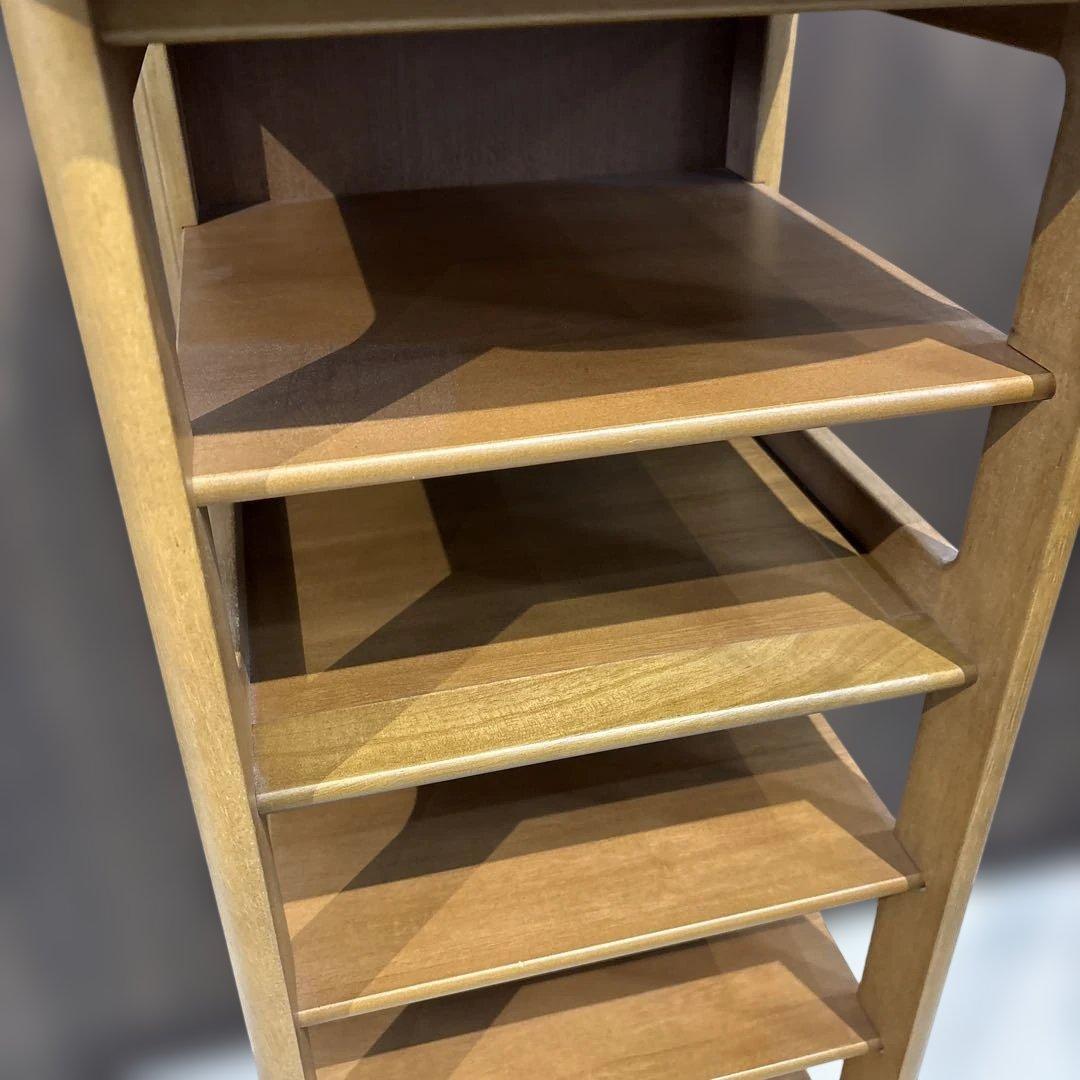 カリモク　天然木　6段スリッパラック