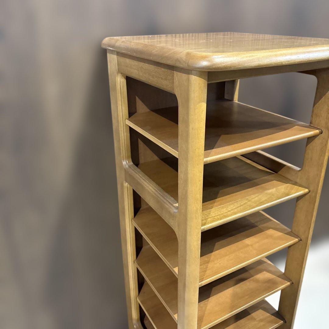 カリモク　天然木　6段スリッパラック