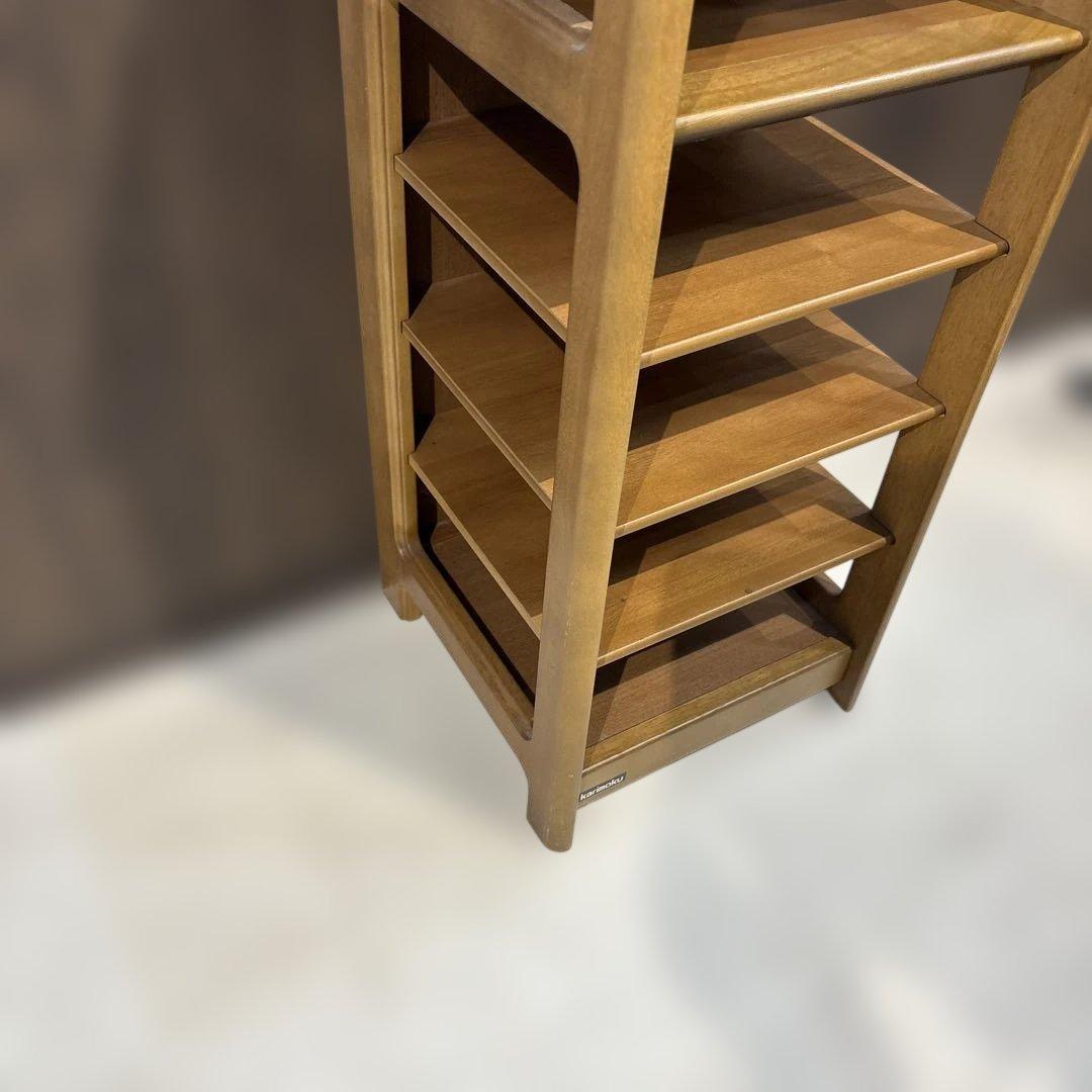 カリモク　天然木　6段スリッパラック