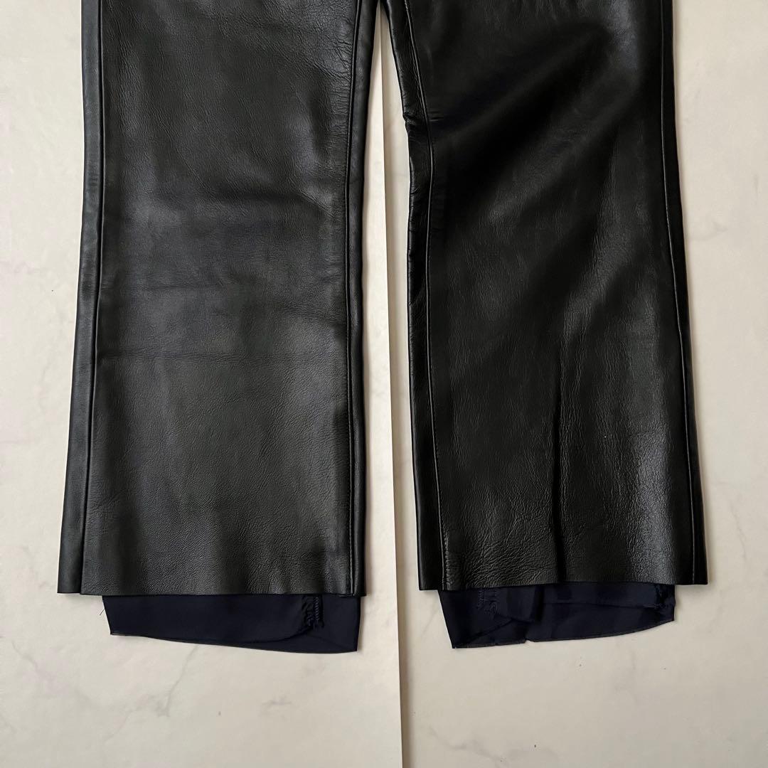 マディソンブルー レザーパンツ ブラック 黒 サイズ02 M 羊革 カットオフ