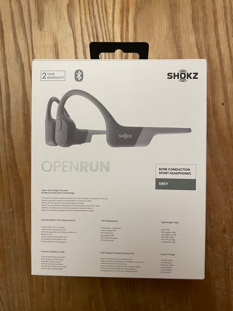 SHOKZ OPENRUN 骨伝導イヤホン グレー