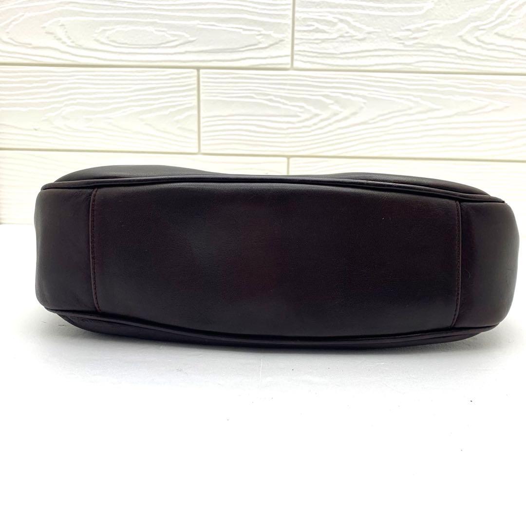 GUCCI グッチ バンブー ハンドバッグ レザー ダークブラウン