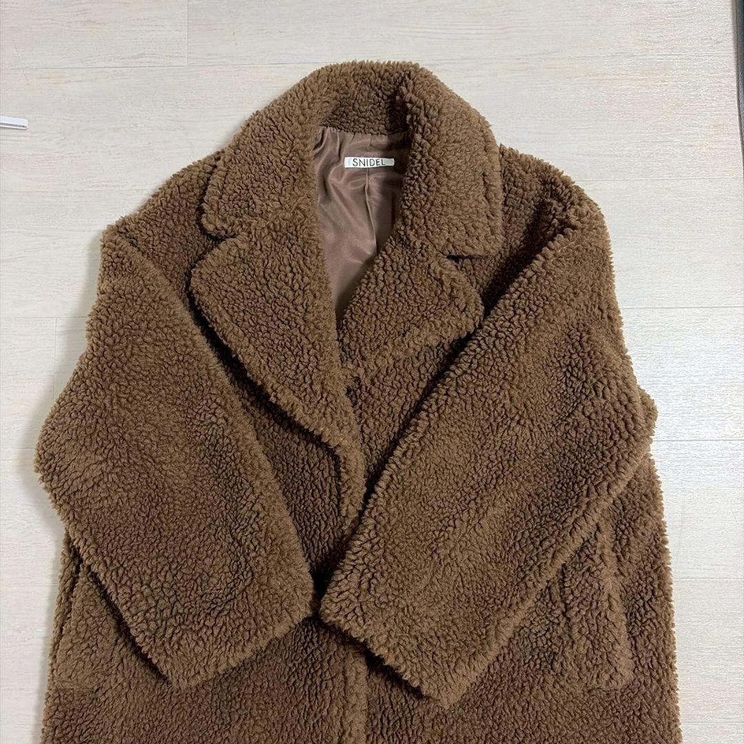 スナイデル ファーライク ボア コート テディベアコート ボアロングコート
