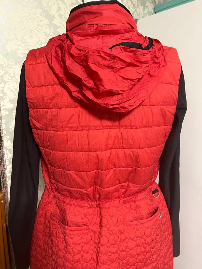 美品！ランバンスポール38 フード付キルティング中綿　裏地蓄熱保存ワンピース