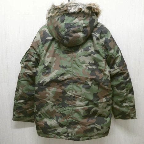 ポロ ラルフローレン ファートリム ダウンジャケット 170cm 迷彩