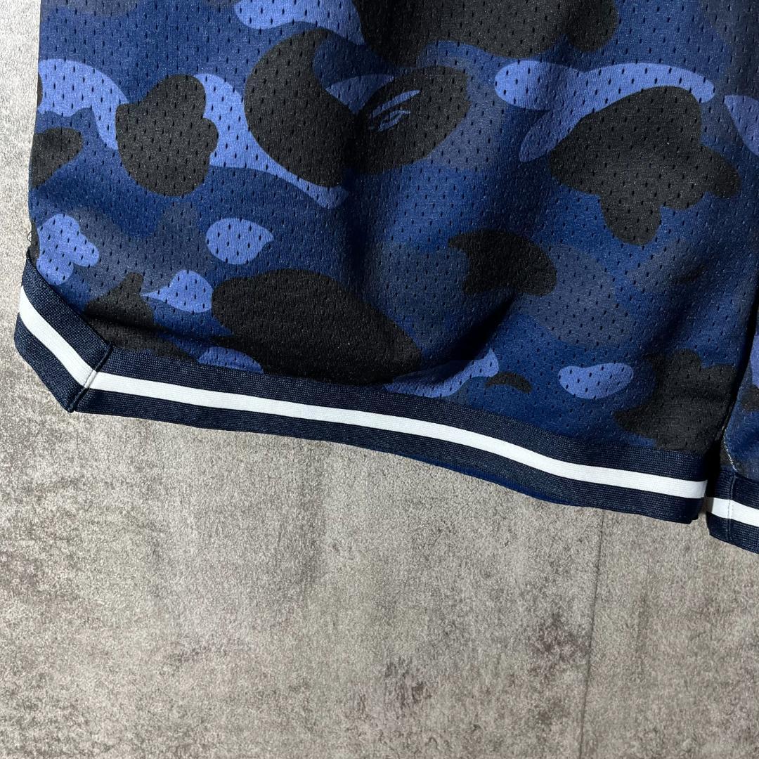 [大人気]　アベイシングエイプ　バスケットパンツ　メッシュ　カモ柄　総柄　大猿