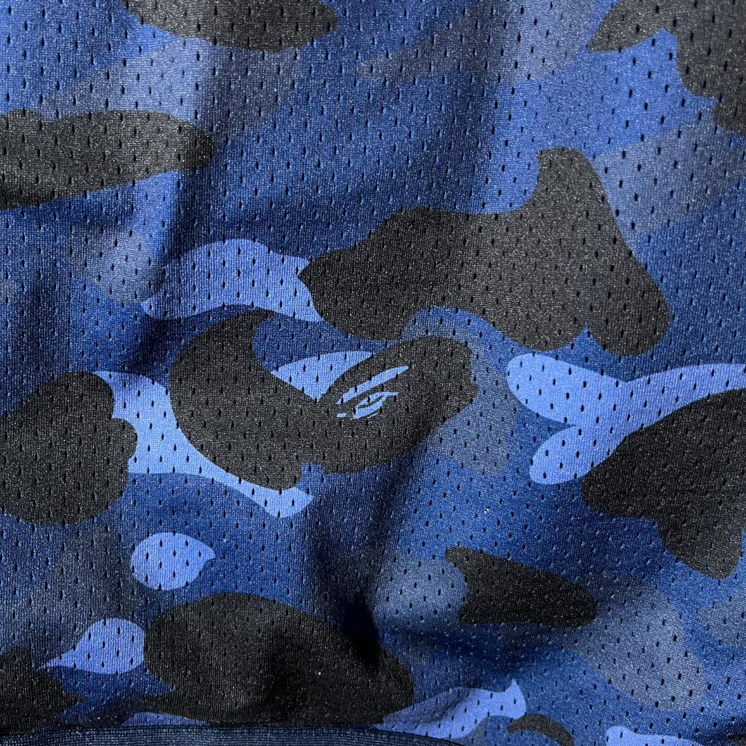 [大人気]　アベイシングエイプ　バスケットパンツ　メッシュ　カモ柄　総柄　大猿