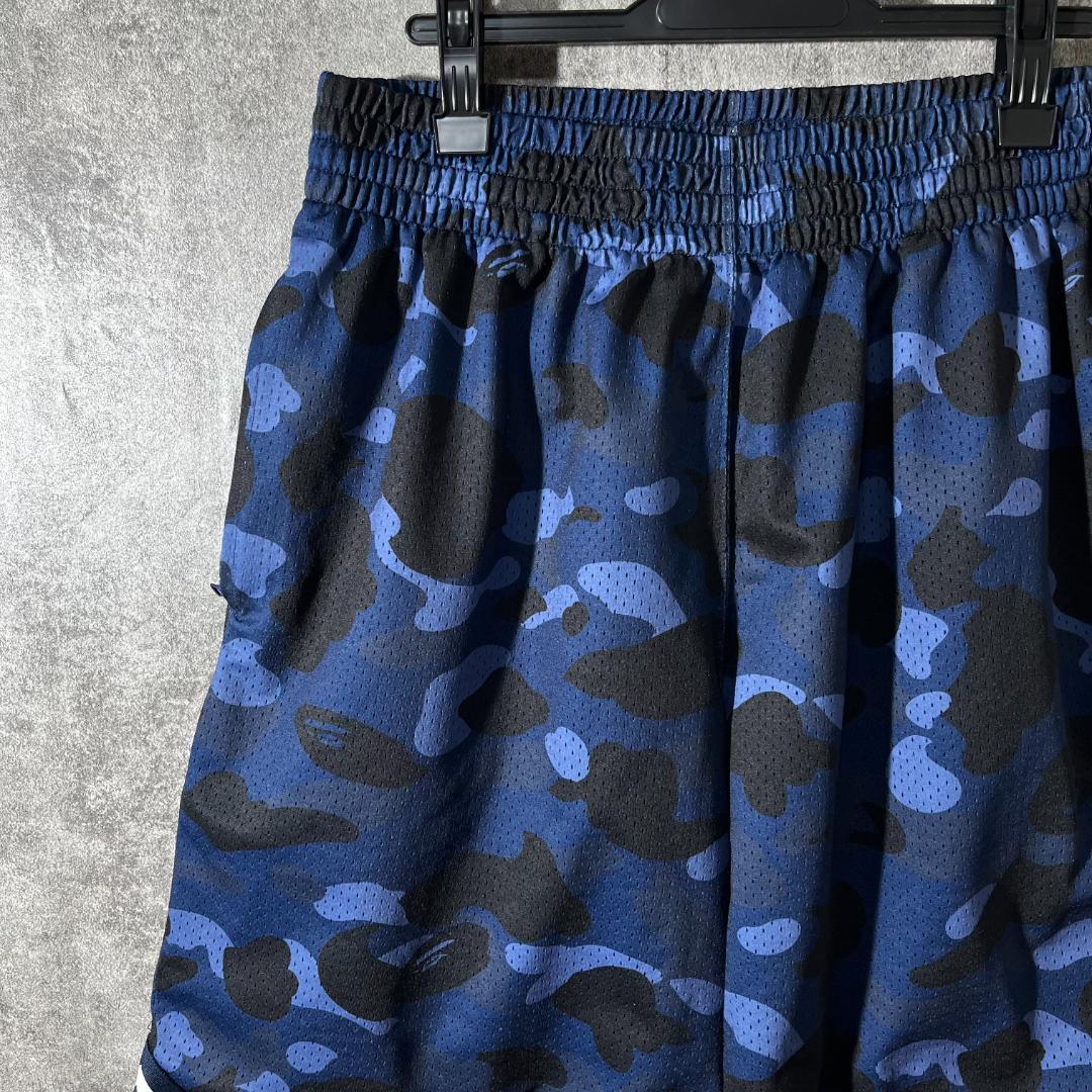 [大人気]　アベイシングエイプ　バスケットパンツ　メッシュ　カモ柄　総柄　大猿