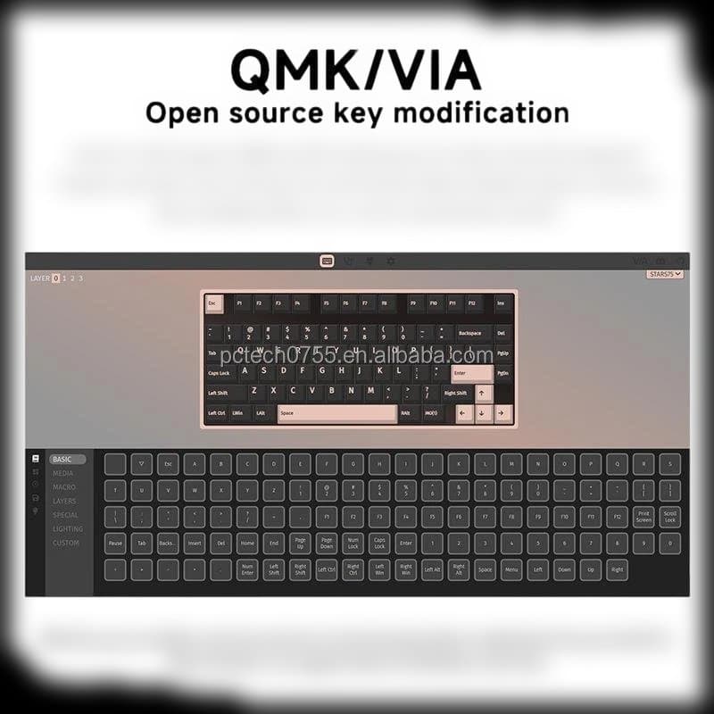 Weikav Stars75 メカニカルキーボード ISO配列プレートおまけ