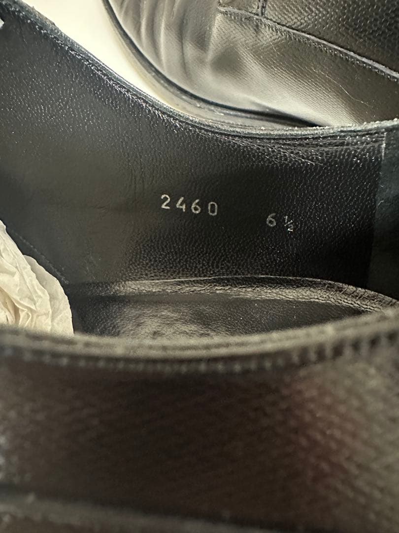 D&G 黒レザー ドレスシューズ 先細りデザイン