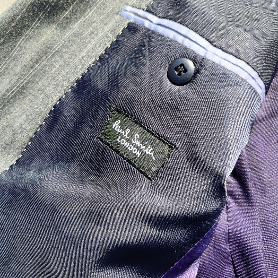 ポールスミス スーツ セットアップ 3ピース グレー ストライプ 美品 お洒落