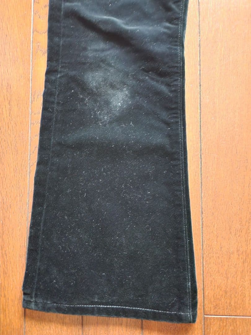 CELINE ブラック ベルベットフレアパンツサイズ26　ショッパー付き