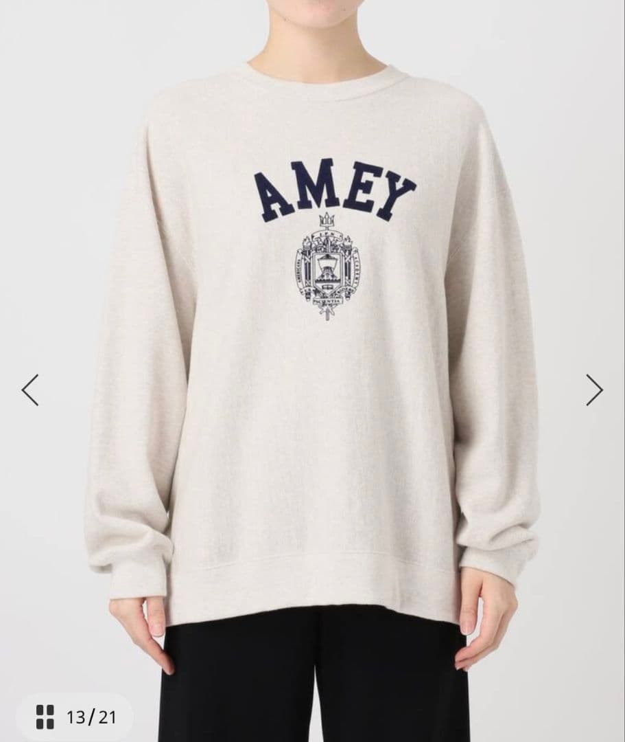 【AMERICANA】別注AMEY emblem C/N PULLOVER