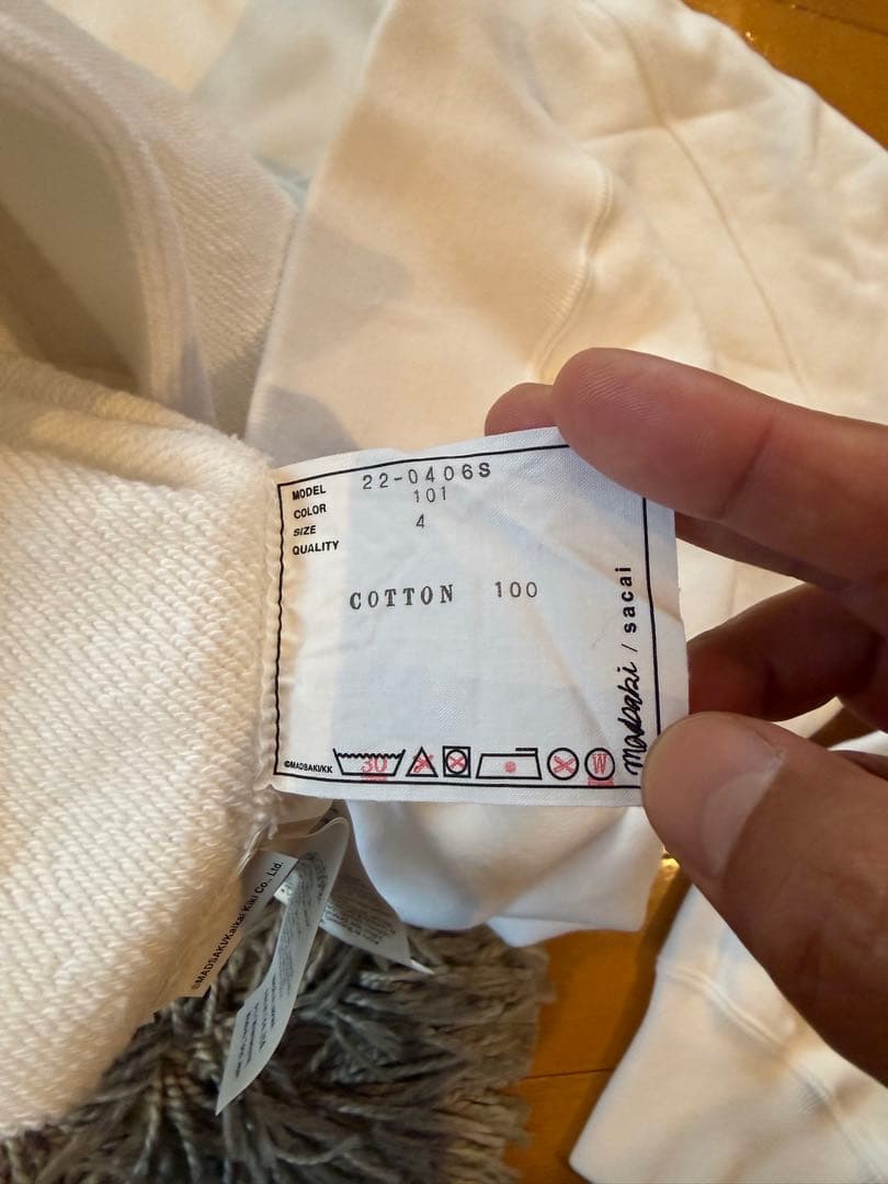 超美品！1回着用！sacai MADSAKI スウェット　サイズ4 人気サイズ！