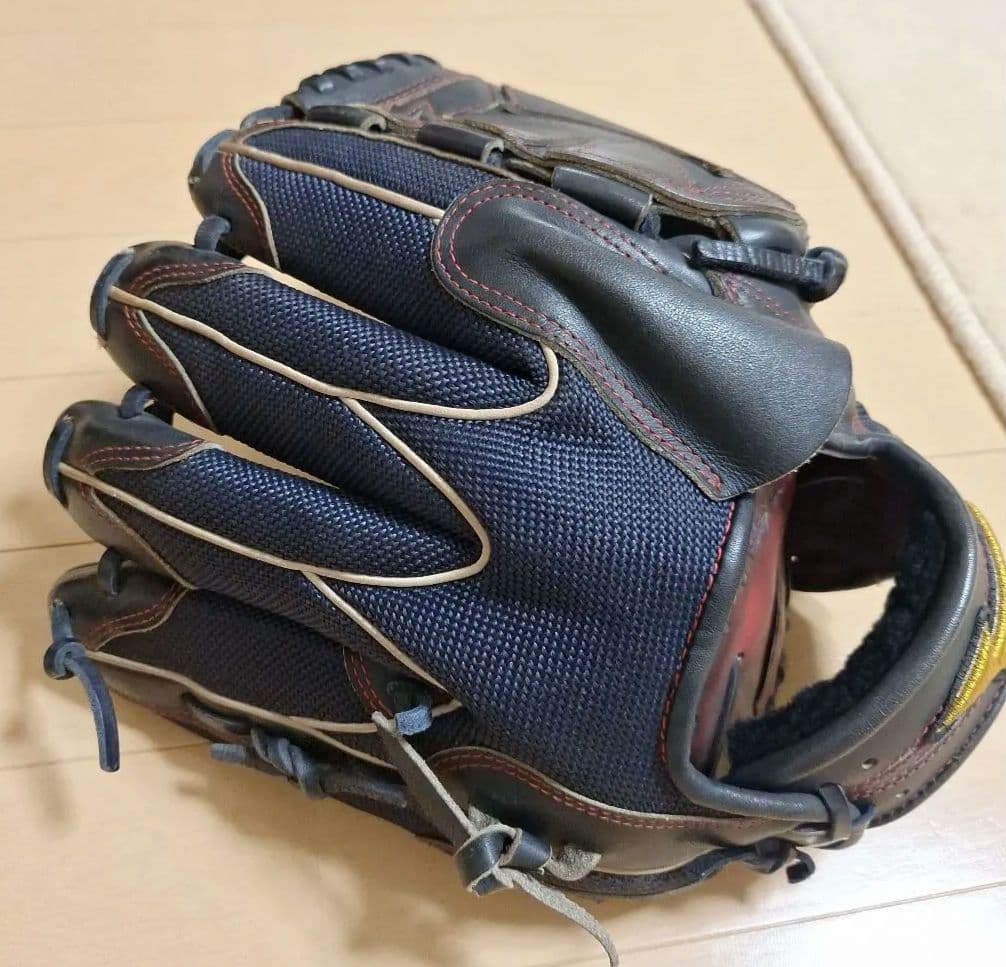 ミズノプロ 軟式グローブ　 ネイビー　刺繍あり