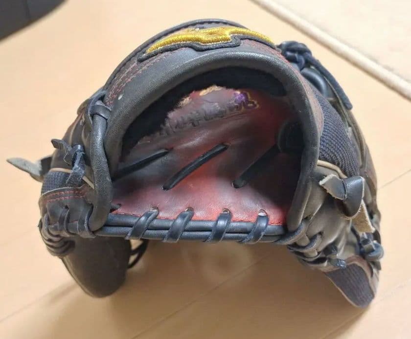 ミズノプロ 軟式グローブ　 ネイビー　刺繍あり