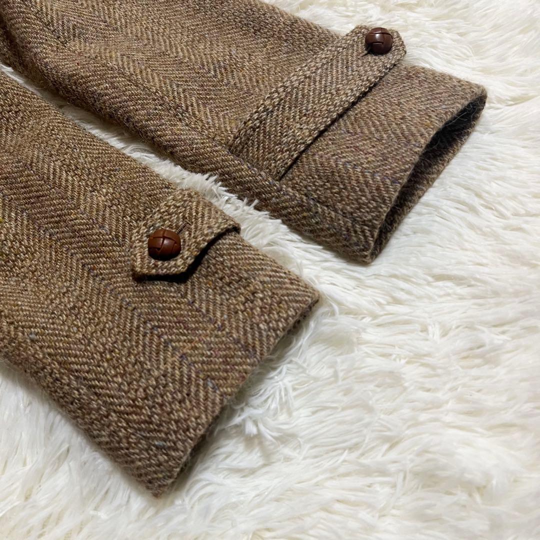 美品 ラルフローレン ヘリンボーン アルパカ テーラードジャケット ツイード L