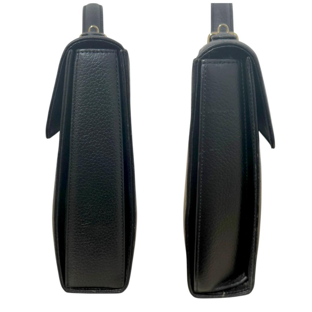 バーバリー　ハンドバッグ　ショルダーバッグ　2WAY　レザー　ノバチェック　黒