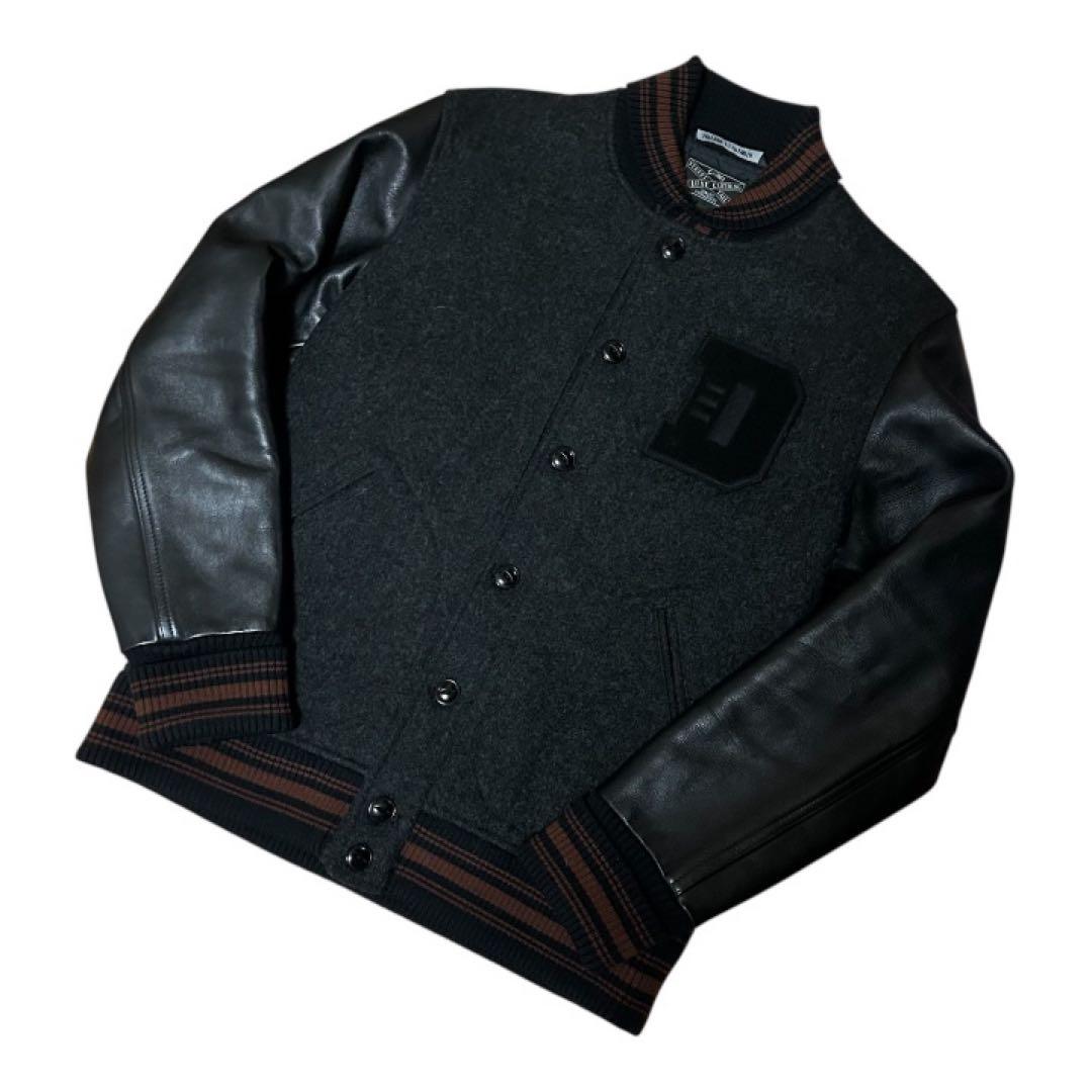 専用 良品 DELUXE CLOTHING 袖レザー スタジャン L