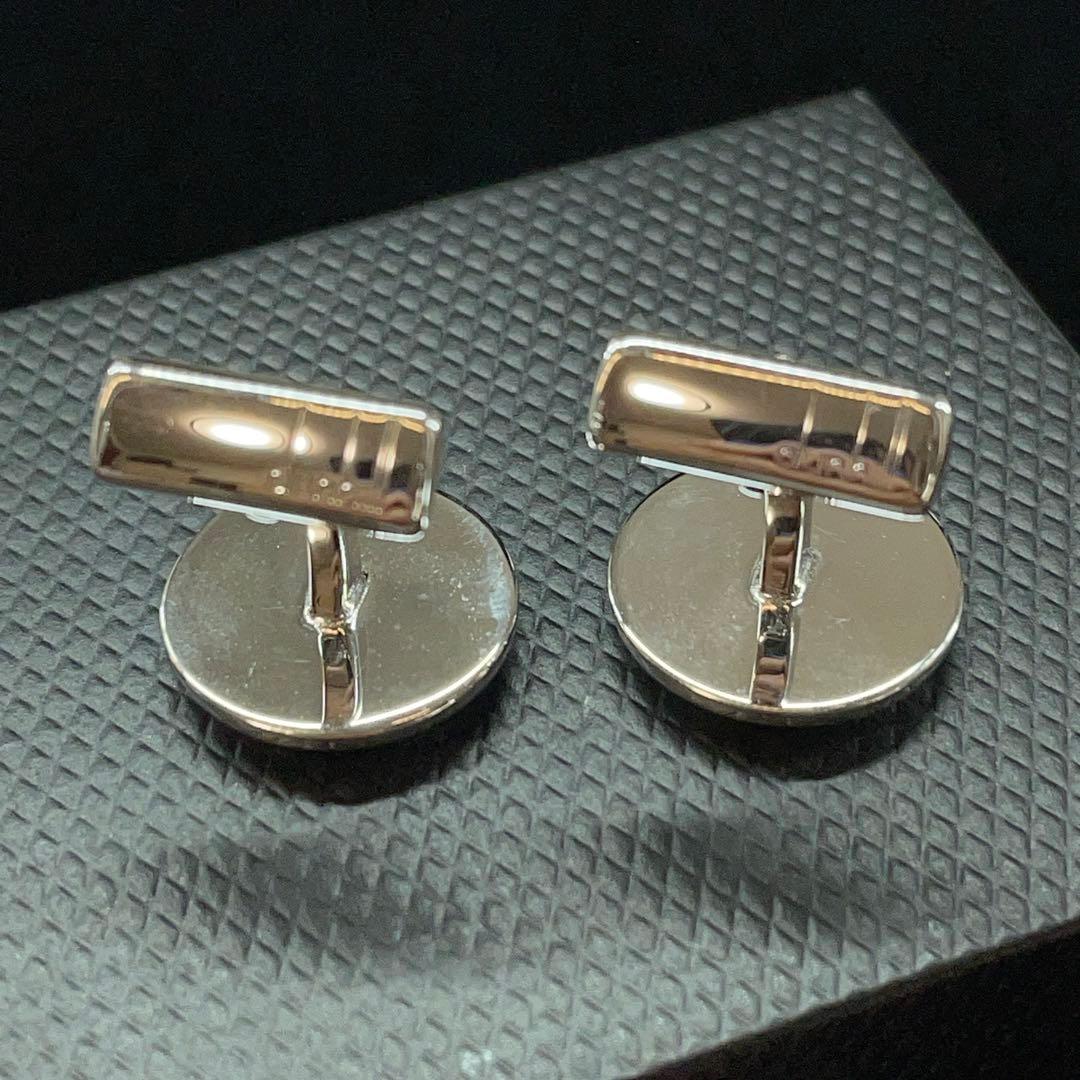 4214 美品 ダンヒル シルバー カフス オニキス SILVER925 箱付き