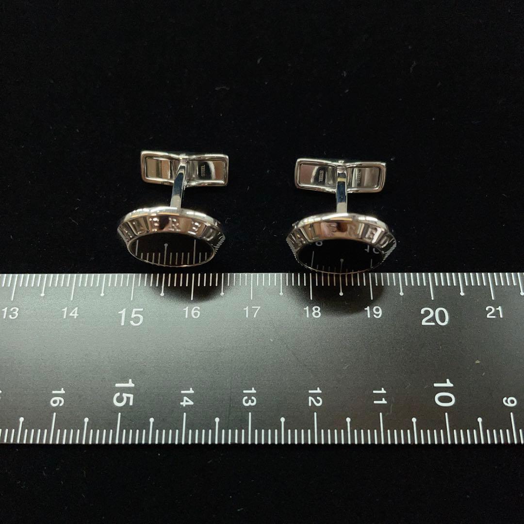 4214 美品 ダンヒル シルバー カフス オニキス SILVER925 箱付き