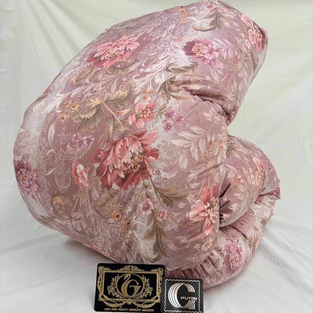 羽毛布団 シングル ポーランド ホワイトマザーグース CH92534 ピンク