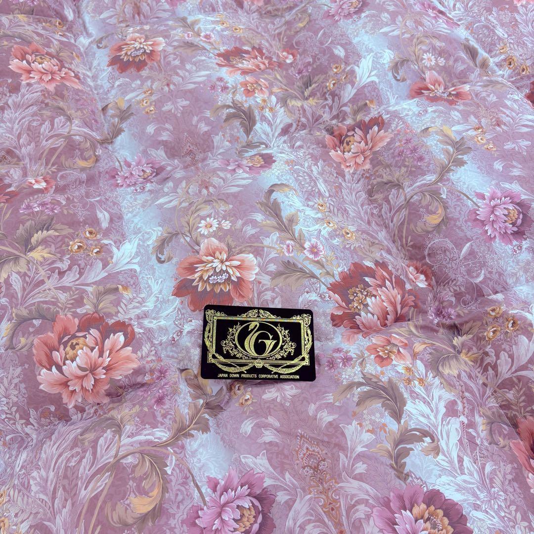 羽毛布団 シングル ポーランド ホワイトマザーグース CH92534 ピンク