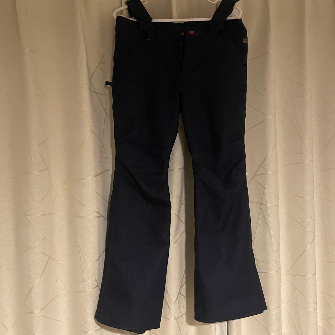 グレー フローラル柄 スキーウェア上下セット