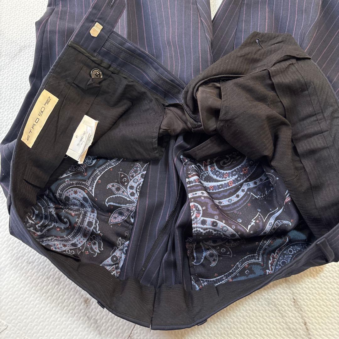 ✨大人気✨ ETRO エトロ　ペイズリー　スーツセットアップ　紺　XL