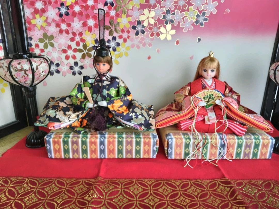雛人形　リカちゃん 　かける君　親王雛セット　リメイク品　①