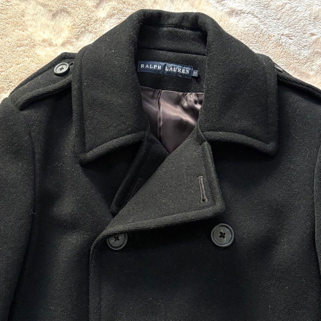 Ralph Lauren ラルフローレン Pコート ダブル L 黒 ウール