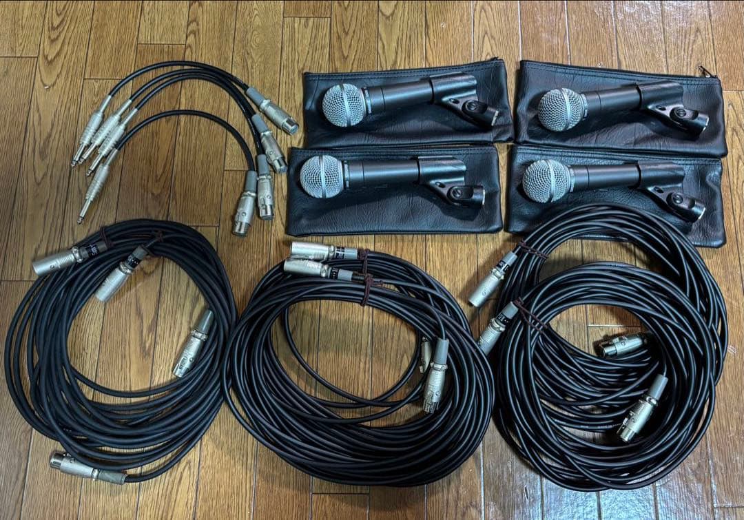 SHURE SM58 ダイナミックマイク 4本セット　ジャンク品として